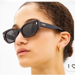 Fendi Brown Cat-Eye Sunglasses